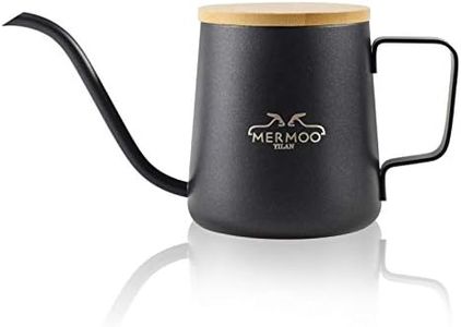 MERMOO YILAN Gooseneck Kettle Pour Over Coffee Maker 350ml Stainless Steel Long Narrow Coffee Pitcher Jug (Black)