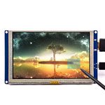 GeeekPi 5 inch HDMI Monitor LCD Resistive Touch Screen 800x480 LCD Display USB Interface for Raspberry Pi 4 Model B, Pi 3/2 Model B/B+ & Banana Pi (Plug and Play Free Driver)