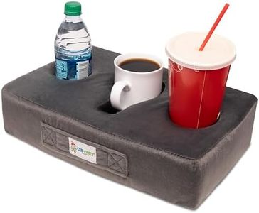 Cup Cozy Pillow (Gray) *As Seen on TV*-The World's Best Cup Holder! Keep Your Drinks Close and Prevent Spills. Use it Anywhere-Couch, Floor, Bed, Man cave, car, RV, Park, Beach and More!