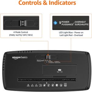 Amazon Basics 8-Sheet Paper Shredder – Cross-Cut, Home Office