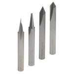 WOOD & SIGN CARVING router bit set - 4pcs - Foos® Pro Carbide Series USA Veteran Owned