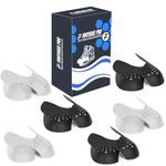 Foot Ease Pro Shoe Crease Protector 6 Pairs Butterfly-Shape Patented Shoe Crease Protector White Crease Force Fields Crease Toe Guard Shoe Shields