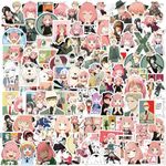 100pcs SPY×Family Stickers, Japanese Cartoon Anime Stickers Packs for Kids Teens, Waterproof Vinyl Cute Family Anime Decals for Laptop Scrapbook Skateboard Water Bottles Luggage Car Journal Guitar