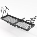 MaxxHaul 50641 60 inch x 20 inch 500 lb. Capacity 2 in 1 Hitch Mount Cargo Carrier Rack and 2 Bike Rack for 2 inch Receiver