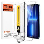 TQLGY 2 Pack for iPhone 13 Pro Max/iPhone 14 Plus Screen Protector, Military Grade Shatterproof 9H+ Tempered Glass, Auto Dust Removal Installation, HD Clear, Anti-Scratch, Anti-Fingerprint, No Bubble