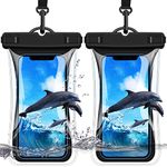 Mohard Waterproof Phone Pouch, [Super Buoyancy] 2 Pack IPX8 Floating Waterproof Phone Case with Lanyard, Underwater Dry Bag for Diving Compatible with iPhone 16 Pro Max/15 Mini/14/XR/XS/X Up to 6.9''