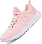 Beita Womens Running Shoes Walking Sneakers Gym Workout Shoes Anti Slip Breathable,LightPink, 7.5