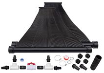 Sunquest Solar Pool Heater Panels - 2 (2ft x 10ft) Collectors w/Roof/Rack & Diverter Kit -Solar Water Heater for Above Ground & Inground Pools-DIY-Tube on Web Design Panel-Polypropylene UV Resistant