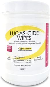 LUCAS-CIDE Disinfecting Wipes - Multi Surface Cleaner Disinfectant Wipes - Convenient Antibacterial Wipes For Cleaning Products - 1 Step Disinfectant Sanitizing Wipes - 160 Cleaning Wipes Travel Size