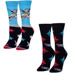 Odd Sox, Movies, Top Gun Maverick, Novelty Crew Socks, Funny Cool 80s, Top Gun 2 Pack, Large