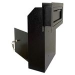 Plugsharge Door Drop Box, Mail Slots for Mail, Rent, Deposit, and Night Key, Through The Door Prevents Money Fishing Locking Steel Mailbox with Rear Access, Black