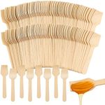 WYOMER 300 Pcs Disposable Mini Wooden Spoons 3.75" Tasting Spoons Ice cream spoon Sampling Spoons