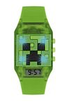 Minecraft Unisex Kid's Digital Analog Quartz Watch with Rubber Strap MIN4014