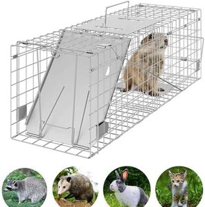 Piège à souris, rats, martres, chats, dormeurs en 61 x 19 x 21 cm, grand piège à souris, réutilisable, pour animaux vivants