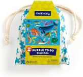 Mudpuppy Ocean Life Puzzle to Go, 36 Pieces, 12 x 9” – Great for Kids Age 3+ – Packaged in Travel-Friendly Drawstring Fabric Pouch �– Perfect for Airplanes, Cars, Trains, 073536334X, Multicolor