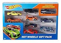 Hot Wheels Basic Car 9-Pack of 1:64 Scale Vehicles with 1 Exclusive Car, Modern & Vintage Models, Toy for Collectors & Kids 3 Years Old & Older