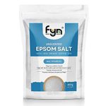 FYN Epsom Bath Salt Crystal (400g) - Premium Magnesium Sulfate Crystals For Muscle Relief, Relieves Aches & Pain & Plant Growth