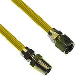 LASCO 10-1215 72-Inch Long Flexible Gas Dryer Connector Line with 3/8-Inch Diameter with 1/2-Inch Fittings