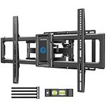 Pipishell Full Motion TV Wall Mount for 40–82 inch Flat or Curved TVs up to 110 lbs, Smooth Swivel & Extension, Tool-Free Tilt with Heavy-Duty Arms, Max VESA 600x400mm, Fits 12″/16″ Wood Studs, PILF11