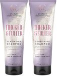 Charles Worthington Thicker and Fuller Densifying Shampoo, Hair Thickening Shampoo for Fine Hair, Purple, 250 ml (Pack of 2)