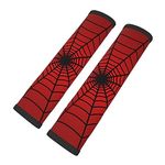 YANGDADA Stylish Red Spider Web Seat Belt Covers Soft Comfortable Shoulder Strap Pads for Adults Universal Car Accessories - Pack of 2