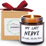 My Last Nerve Candle - Birthday Gifts for Women Men, Funny Friendship Gifts for Friend Women, Mother's Day Valentines Day Gifts for Her, Mom, BFF, Girlfriend, Sister