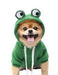 XIAOYU Puppy Dog Hoodie Cats Hoodies Pet Clothes Stylish Fruit Sweatershirt for Dog Cat Small Medium Pets, Frog, S