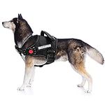 No Pull Dog Harness, dogs harness with Handle Adjustable Padded Harness, front Clip Puppy Vest Harnesses Reflective Breathable Soft Mesh Lightweight easy Control for Outdoor Training Walking(upgrade)