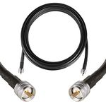 15ft PL259 to PL259 S-MR400 Low Loss Coax Extension Cable, GEMEK UHF M/M Jumper for CB Radio, Antenna Analyzer, WiFi, SWR Meter, Ham Radio, Short Wave Radio - HF, VHF, UHF (50 Ohm Not for TV)