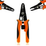 ABN Multipurpose Crimping Tool - 8in Professional 10-18AWG Universal Wire Cutters Electrical Wire Stripper Tool for Electrical and Mechanical Use