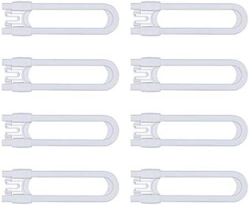 Sliding Cabinet Child Safety Locks-GRANDOTO U Slide Door Locking for Childproof Safe Latch & Baby Proofing Lock for Wardrobe,Cabinet,Kitchen,Bathroom,Drawer,Storage Doors Knobs & Handles(8Pack White)