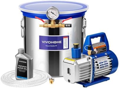 VIVOHOME 5 Gallon Acrylic Vacuum Chamber with 3.5 CFM 1 Stage Vacuum Pump