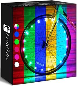 Activ Life Luces para Ruedas de Bicicleta, Luces LED para Ruedas de Bicicleta, Accesorios Divertidos de Verano y Regalos para niños y Adolescentes, 1 Paquete (1 Rueda), Que cambian de Color