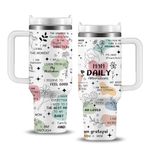 Mom Daily Affirmations Tumbler, Mom Christmas Gifts for Mom from Daughter Son, Mom Tumbler Cup, Mother Gifts Ideas, 40 oz Mom Coffee Mugs with Handle