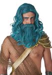 California Costumes Wig and Beard Ocean King Set Standard