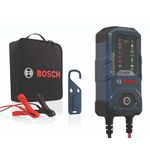 Bosch C40-Li Battery Charger, 5 Amps with Trickle Function - For 6V/12V Lead-acid, AGM, EFB, GEL, SLI and 12V Lithium (LiFePO4) Batteries, Comes with a UK Style Plug