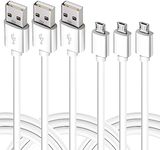 MATEIN Micro USB Cable, 10ft 3 Pack Extra Long Android Phone Charger Cord, High Speed Durable Charging USB Charger for Samsung Galaxy S6 S7 Edge, Android Smartphones, PS4, Xbox, MP3, White