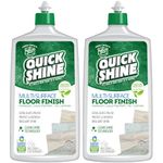 Quick Shine Multi Surface Floor Finish 27oz, 2Pk | Cleaner & Polish to use on Hardwood, Laminate, Luxury Vinyl Plank LVT, Tile & Stone | Safer Choice w/Clean Shine Technology | Shine-Protect-Refresh