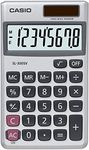 Casio Calculator Handheld Battery Solar-power 8 Digit 3 Key Memory Wallet 70x117x8mm Ref SL300SV