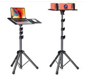 BOYVEN Projector Tripod Stand, Foldable Projector Stand, Multipurpose Laptop Stand with Removable Mouse Tray, Adjustable Height 25-63 inch, Outdoor Movie Projector Stand