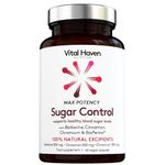 Berberine 98% 500mg, Cinnamon 500mg, Chromium 100mg with Bioperine for Maximum Absorption - 60 Capsules - High Strength - Vegan - Supplement Blood Sugar Control - Premium Ingredients - Made in The UK