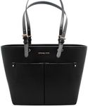 Michael Kors handbag for women Jet set travel shoulder bag tote bag, Black, 15 pulgadas