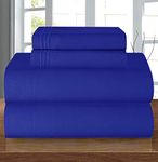 Elegant Comfort Luxury Soft 1500 Thread Count Egyptian 4-Piece Premium Hotel Quality Wrinkle Resistant Bedding Set, All Around Elastic Fitted Sheet, Deep Pocket up to 16inch, Twin/Twin XL, Royal Blue