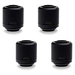 EKWB EK-Torque STC-10/13 Compression Fitting, 10/13mm (3/8" ID, 1/2" OD), Black, 4-Pack