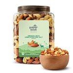 Paper Boat Premium Smoked and Roasted Nuts with Himalayan Pink Salt, Almonds & Cashews Mix, Reusable Dry Fruit Jar 1kg