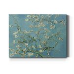 Renditions Gallery Almond Blossoms by Vincent Van Gogh Printed, Famous Painting Reproduction, Premium Gallery Wrapped Canvas Print Décor, Ready to Hang, 36 in H x 48 in W, Made in America Art (AZS-WC23-VG006-R-3648-MK)