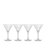 Luigi Bormioli Bach 8.25 oz Martini Glasses, Set of 4, Clear