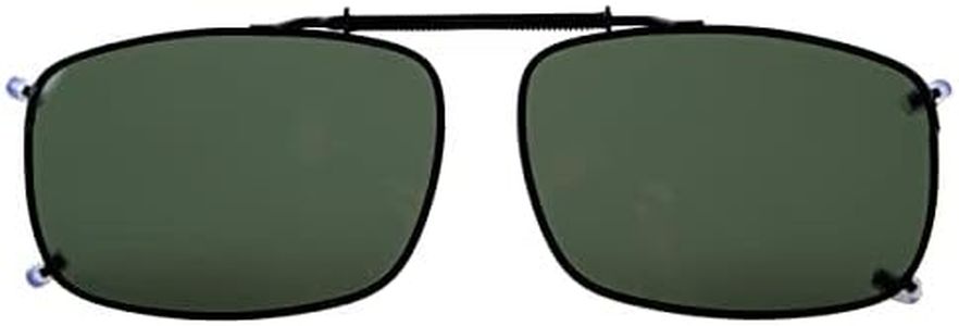 eyekepper 57x39 mm clip lunettes de soleil avec polarise verre verts