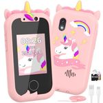 Ashfly Kids Phone,2.4" Kids Smart Phone for Girls with Dual Camera SD Card,Unicorns Christmas Birthday Gifts for Age 3-8 Year Old Girls