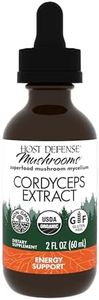 Host Defense Cordyceps Extract - Immune & Energy Support Supplement - Kidney Health Supplement with Cordyceps - Fitness Support Supplement to Aid Oxygen Uptake - 2 fl oz (60 Servings)*